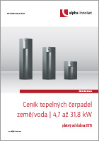 Ceník alpha innotec země/voda 2015