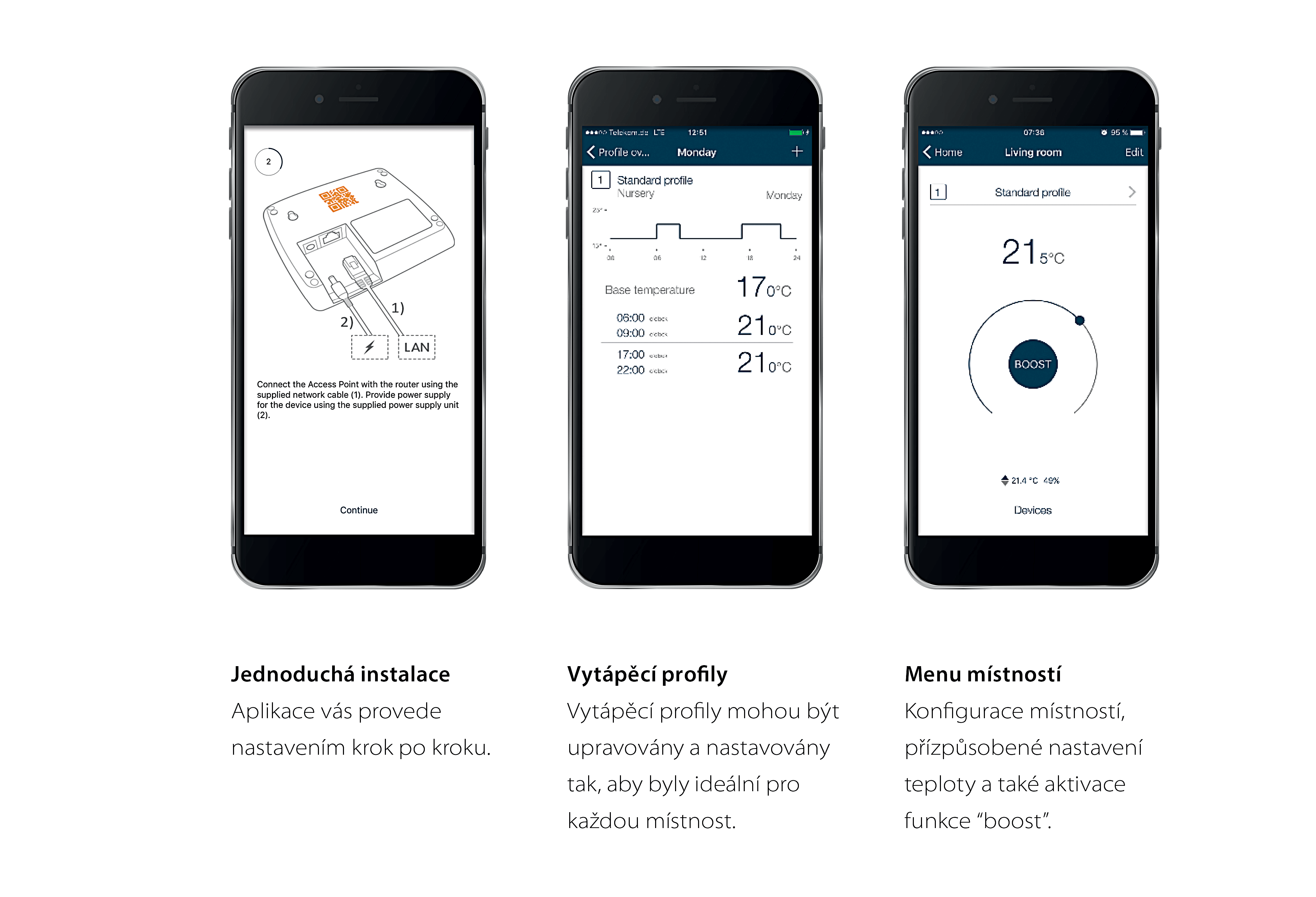 snadná instalace v aplikaci alpha IP