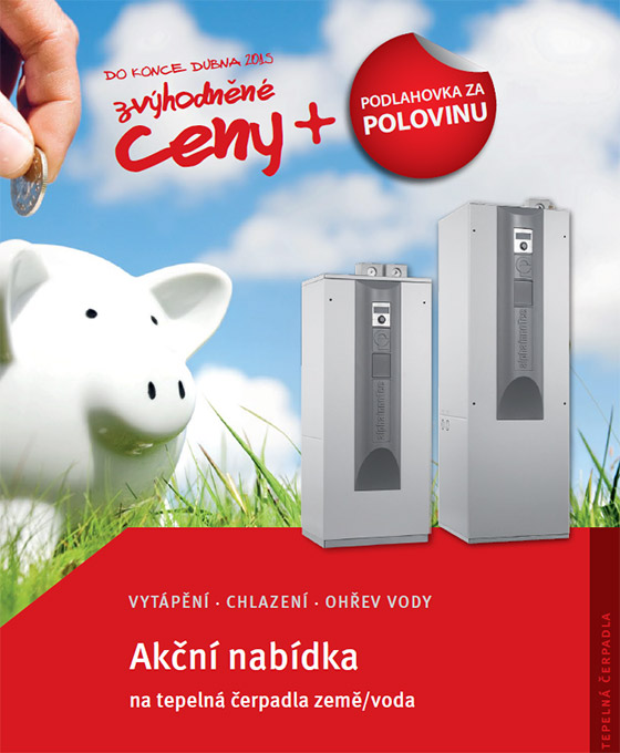 zvýhodněné ceny tepelných čerpadle země/voda do konce dubna 2015 - banner
