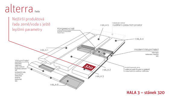 Stánek č. 320 - Mapa veletrhu Aqua-therm 2016