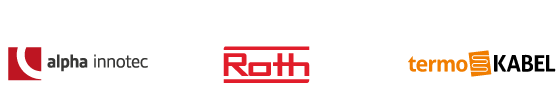 Sortiment značek alpha innotec, ROTH a termoKABEL
