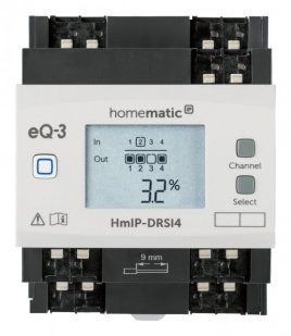 Homematic IP - Spínací aktor na DIN lištu, 4 kanály - HmIP-DRSI4