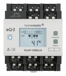 Homematic IP - Žaluziový aktor na DIN lištu, 4 kanály - HmIP-DRBLI4