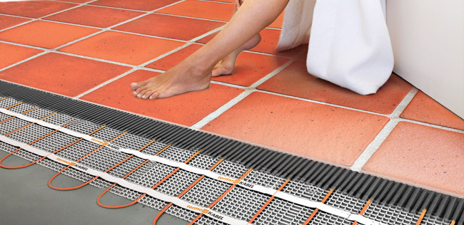 Topné rohože lze využít také pro temperování podlahy v koupelně